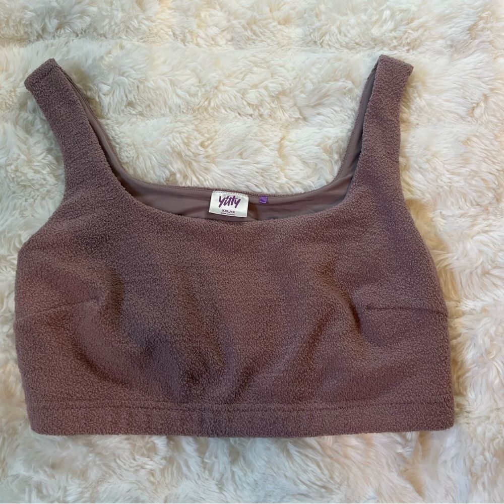 YITTY Women's Plush Brown Lounge Sports Bra Sz XXL/1X